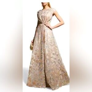 🔥René Ruiz Collection for Neiman Marcus Pleated Jacquard A-…